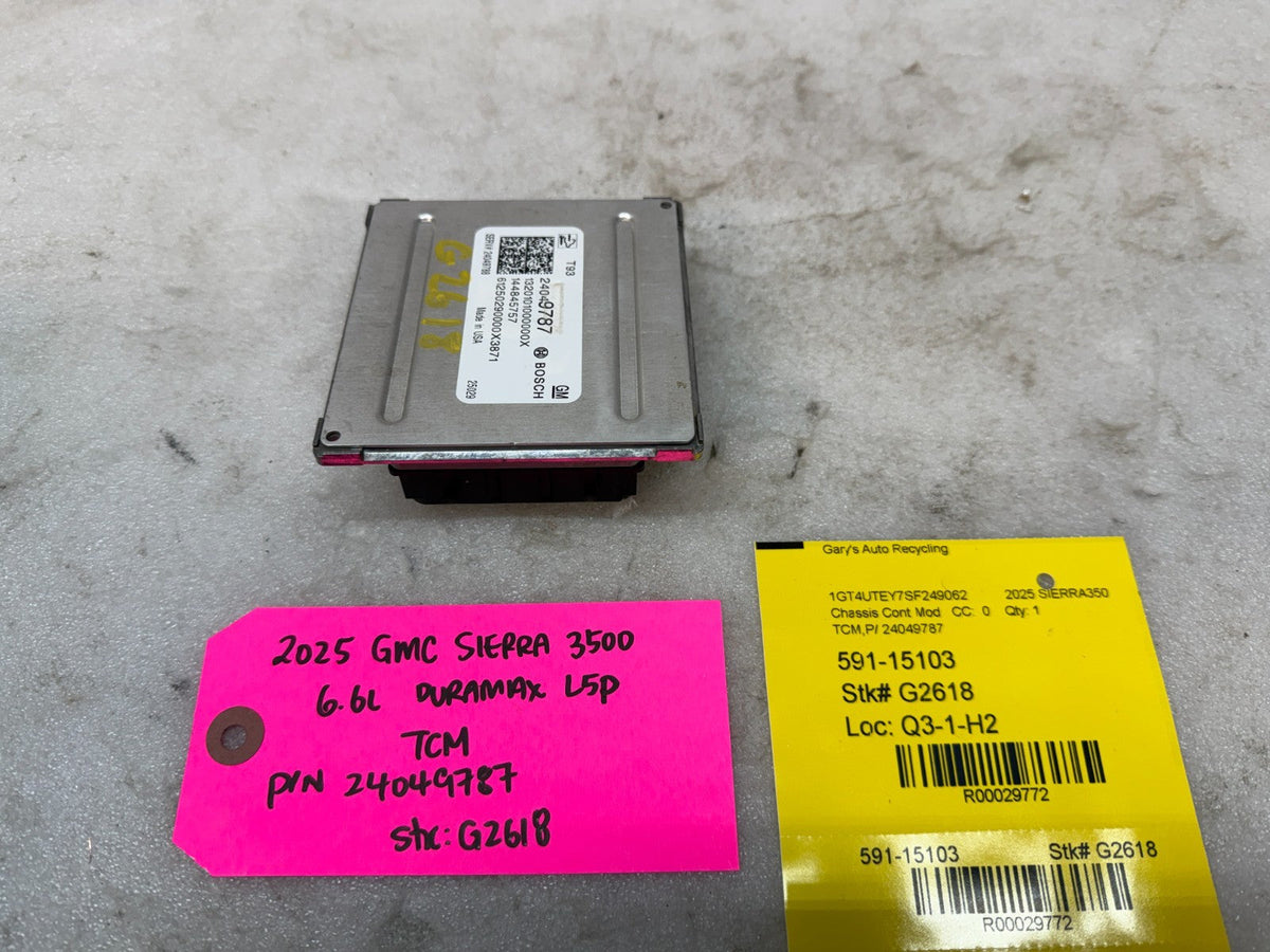 24 25 Chevrolet GMC 3500hd SIERRA ALLISON TRANSMISSION COMPUTER TCM TCU 24049787