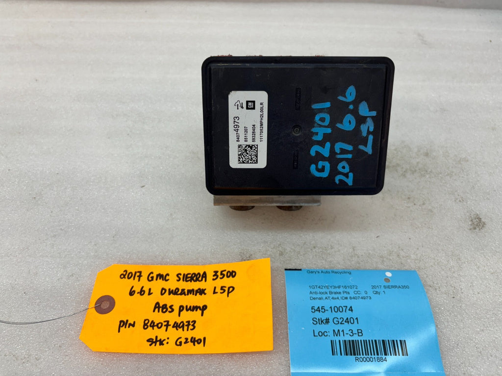 14-19 GMC SIERRA 2500HD 3500HD ABS ANTI LOCK BRAKE MODULE 84074973
