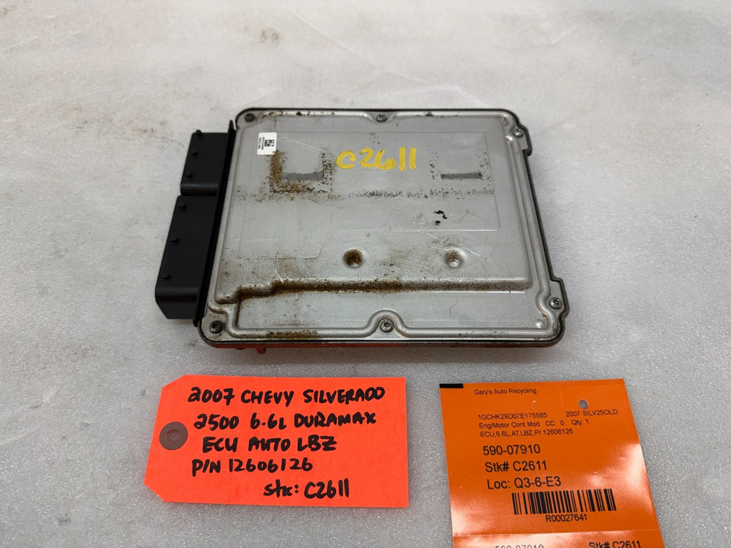 06 07 Chevrolet GMC 2500HD DURAMAX 6.6 LBZ ECM ECU ENGINE COMPUTER 12606126