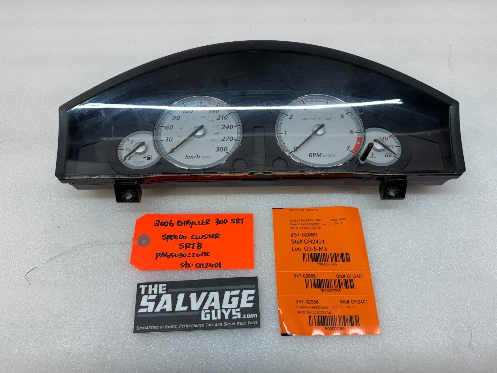 05 06 07 08 CHRYSLER 300 SRT-8 SRT 6.1 OEM METRIC GAUGE CLUSTER P05030226AE