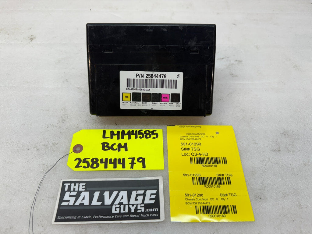 08 09 10 Chevrolet GMC DURAMAX LMM 6.6 BCM BODY CONTROL MODULE WIRING 25844479