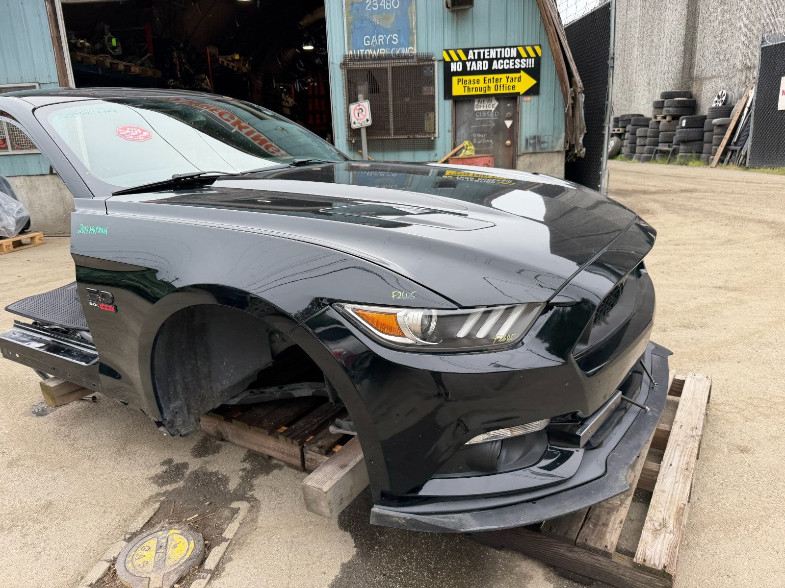 15 16 17 FORD MUSTANG GT S550 COMPLETE FRONT NOSE BUMPER LIGHTS FRAME RAILS HOOD