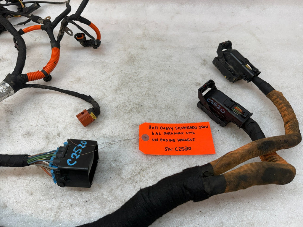 11 GMC SIERRA CHEVROLET SILVERADO 3500HD DURAMAX 6.6 LML ENGINE WIRING HARNESS