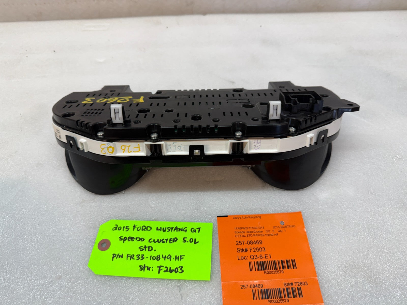 2015 FORD MUSTANG GT OEM METRIC SPEEDOMETER GAUGE CLUSTER MANUAL FR33-10849-HF