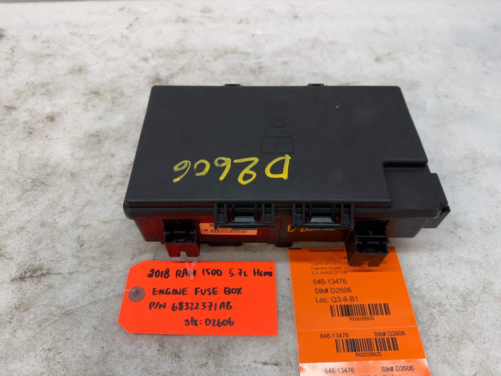 18 DODGE RAM SPORT 1500 5.7 TIPM FUSE BOX 68322371AB 15-21 63k