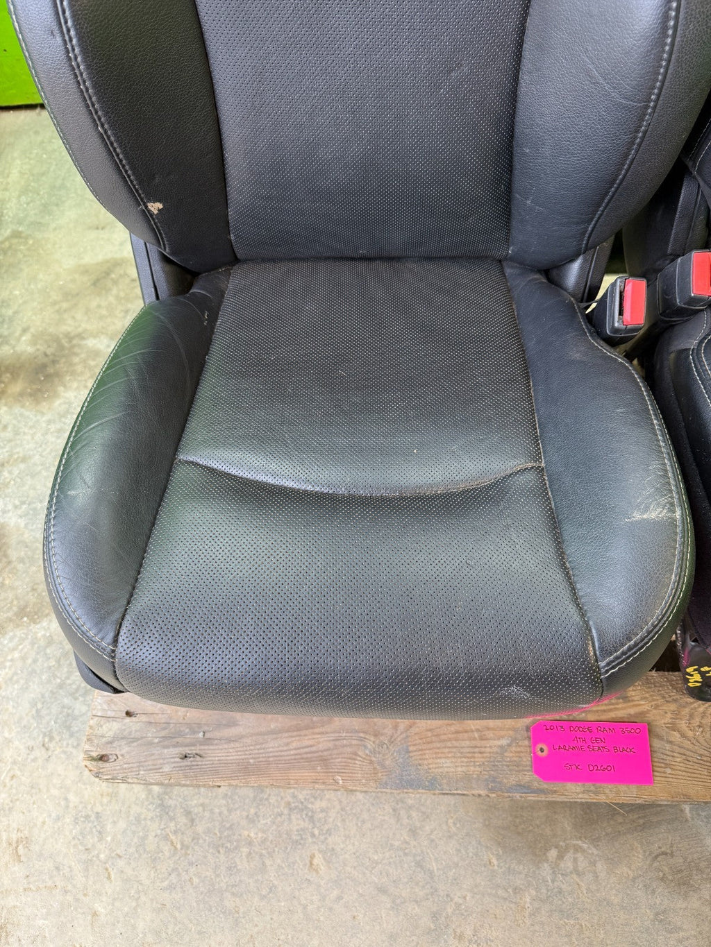 13-18 DODGE RAM 2500 3500 LARAMIE FRONT REAR HEATED VENTED BLACK LEATHER SEATS