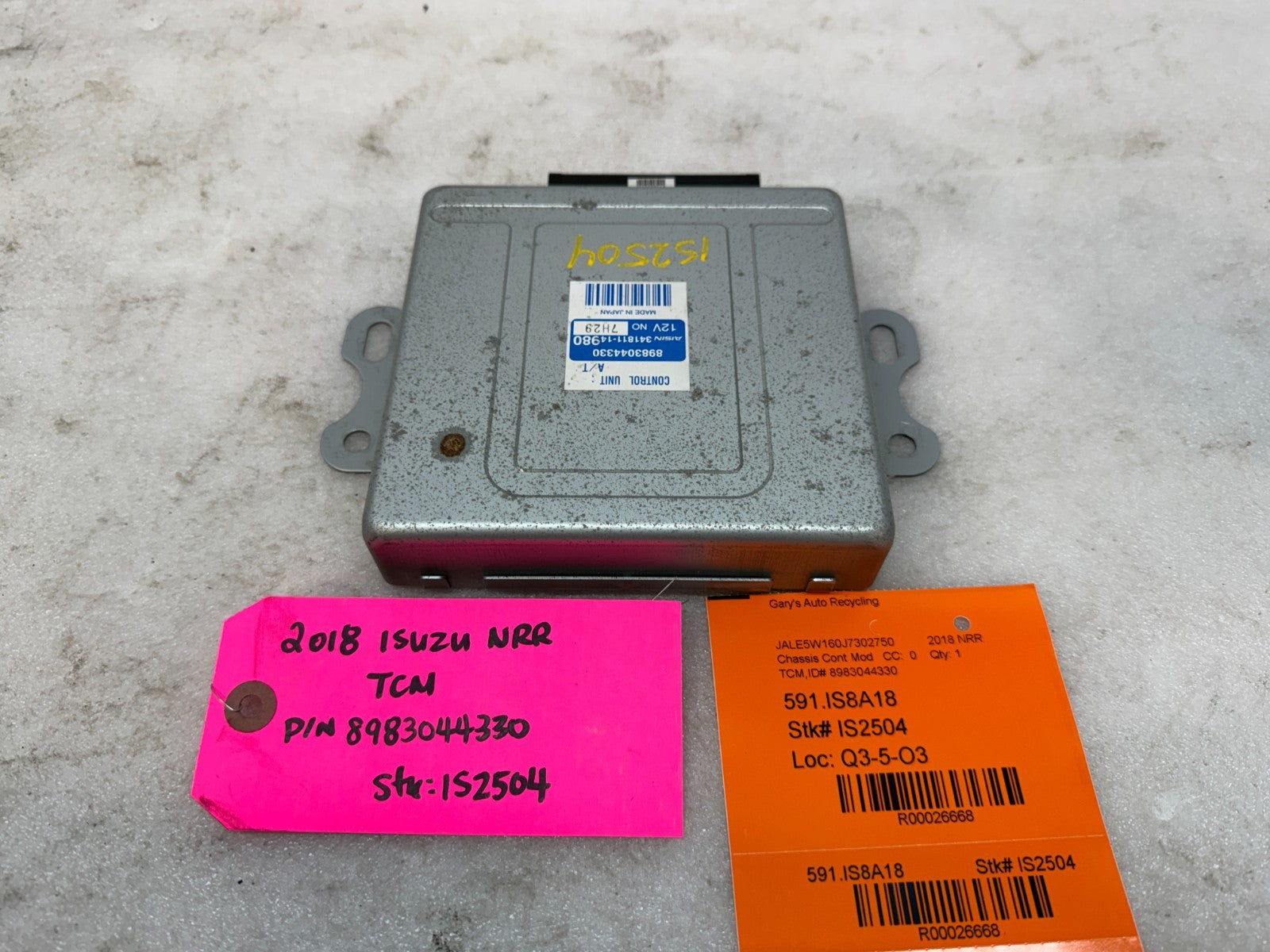18 ISUZU NRR NPR NQR 5.2 TRANSMISSION CONTROL MODULE TCM TCU 8983044330