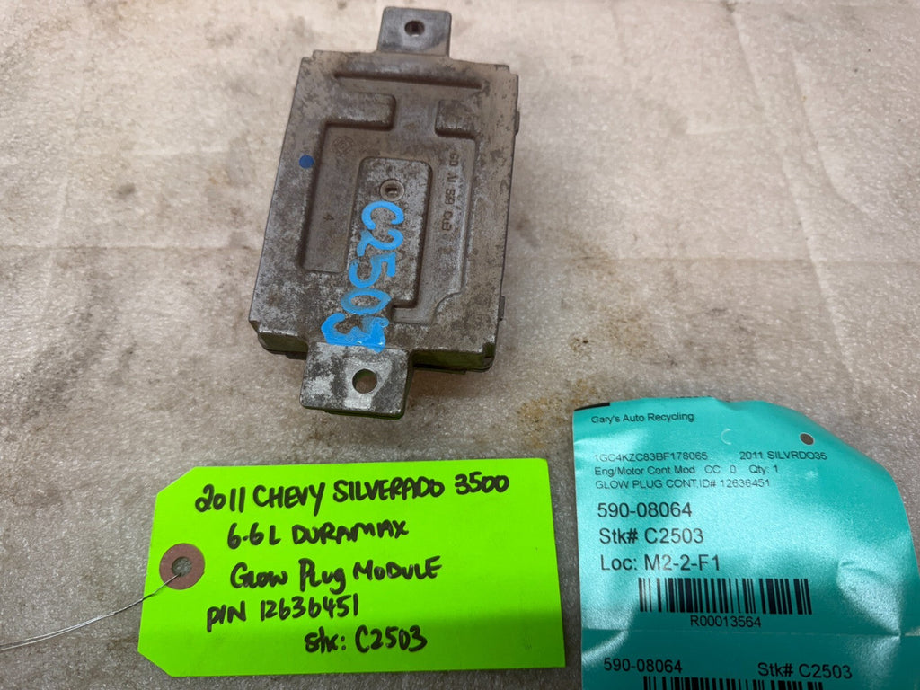 11-14 GMC CHEVROLET SILVERADO 3500HD 6.6 LML OEM GPM GLOW PLUG MODULE 12636451