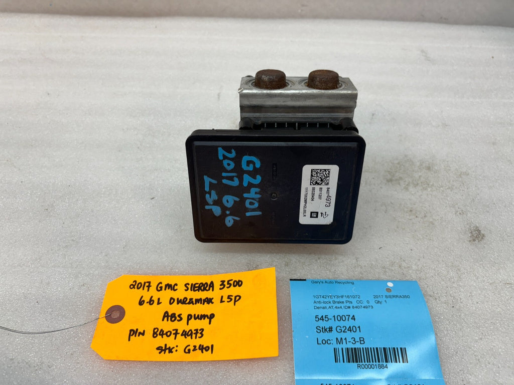 14-19 GMC SIERRA 2500HD 3500HD ABS ANTI LOCK BRAKE MODULE 84074973