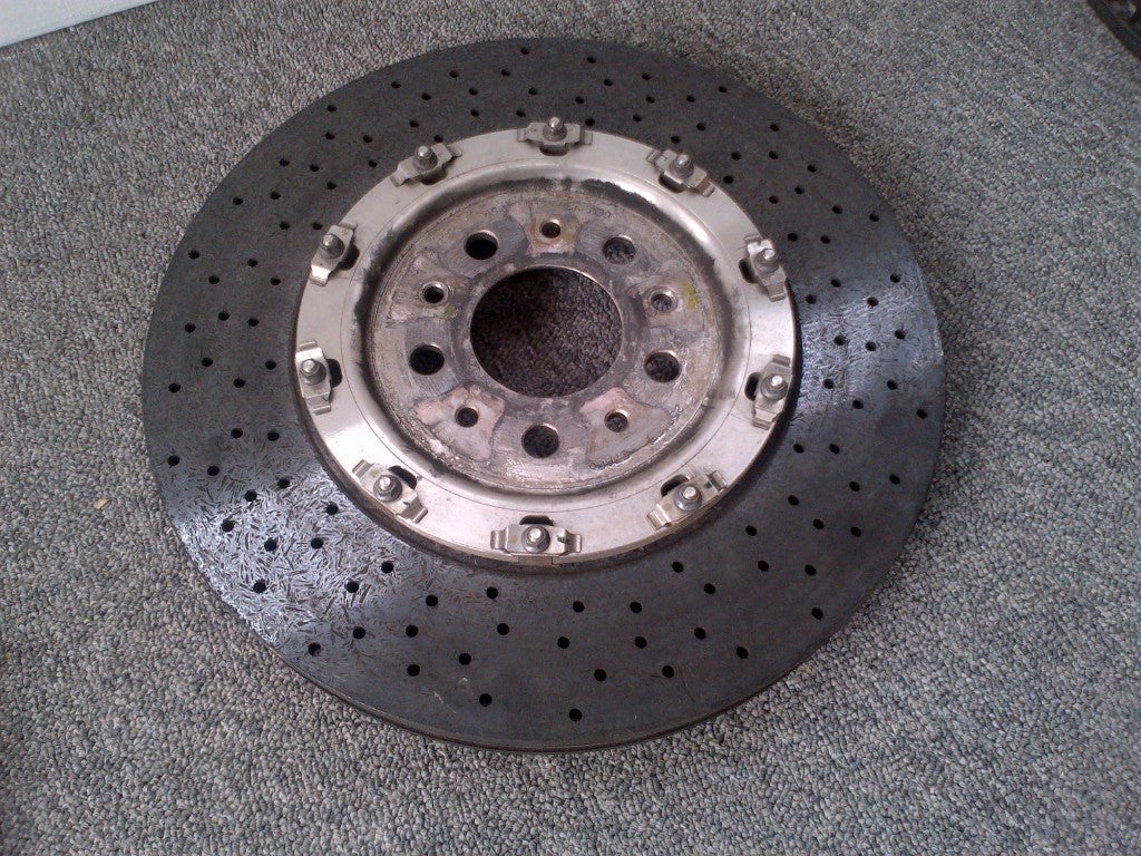 99-04 FERRARI 360 CHALLENGE STRADALE OEM FRONT CERAMIC BRAKE ROTOR DISC 5K!!