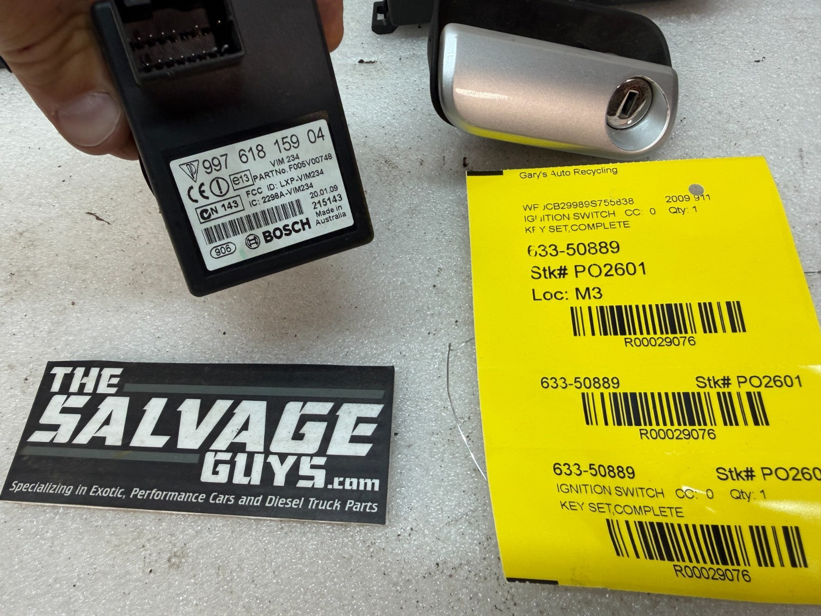 09 PORSCHE 997 911 3.8 DFI OEM KEY SET DME ECU ECM IMMOBILIZER 99761860702 09-12