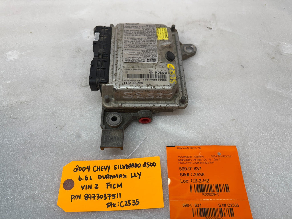 05 Chevrolet GMC LLY 6.6 DURAMAX FICM FUEL INJECTION CONTROL MODULE 8973037511