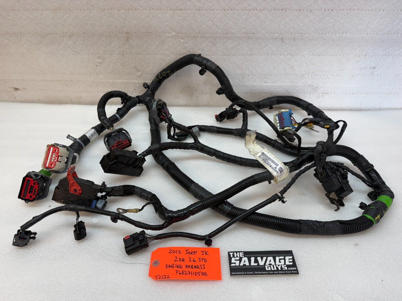 12-18 JEEP WRANGLER JK 3.6 ENGINE WIRING HARNESS LOOM ABS TO TIPM P68271105AD