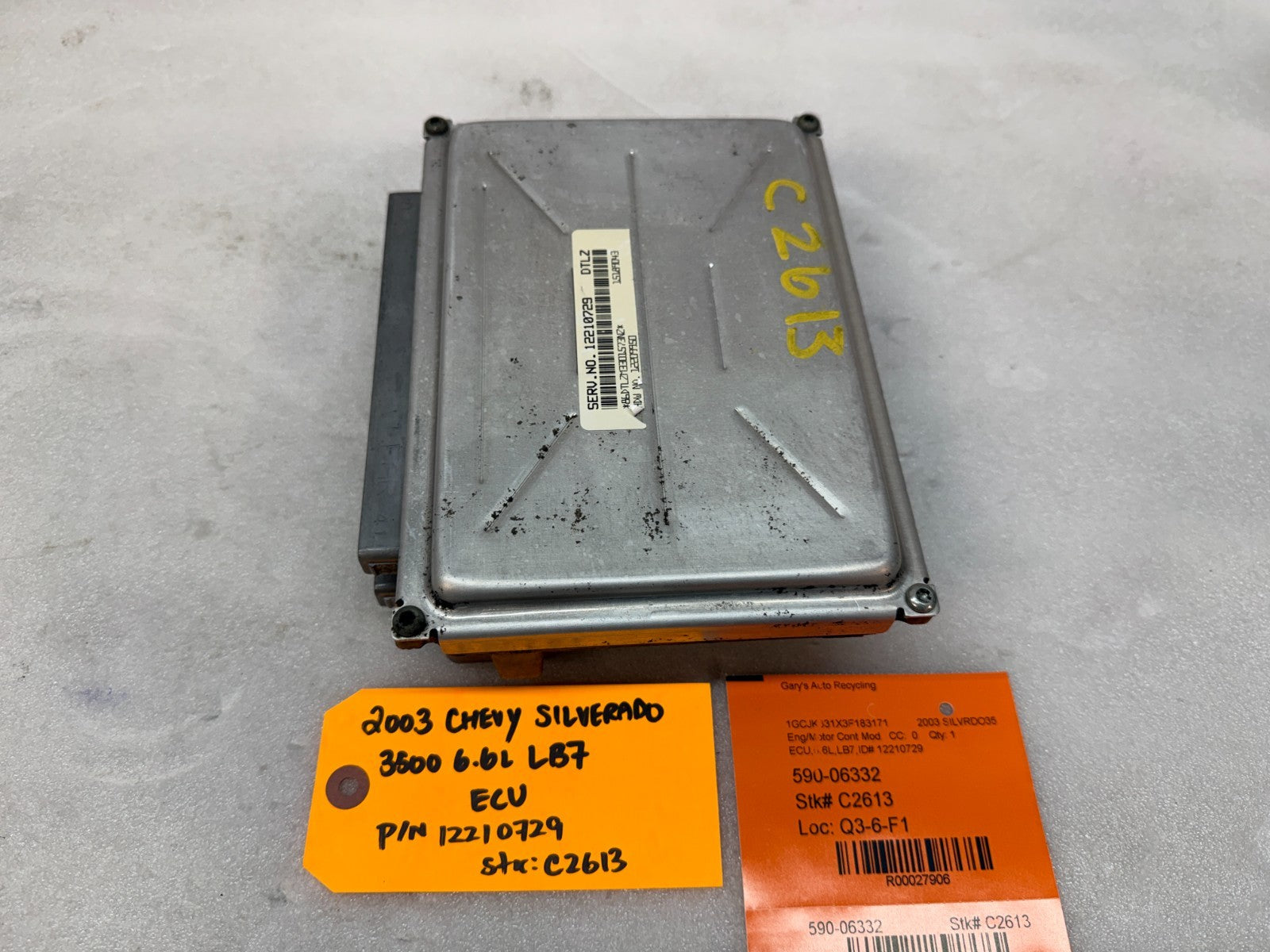 01-04 Chevrolet GMC 2500HD DURAMAX 6.6 LB7 ECM ECU ENGINE COMPUTER 12210729