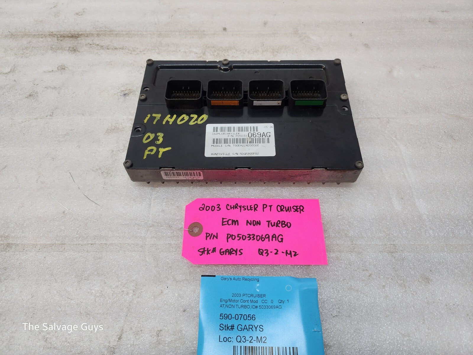 03 CHRYSLER PT CRUISER 2.4 NON TURBO ENGINE COMPUTER ECM ECU P05033069AG