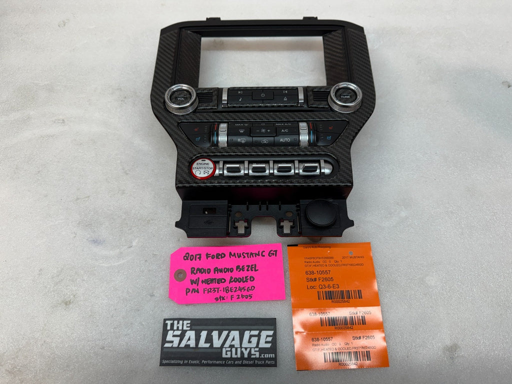 15 16 17 FORD MUSTANG GT SYNC 3 8.0 SCREEN RADIO STEREO BEZEL FR3T-18E245GD