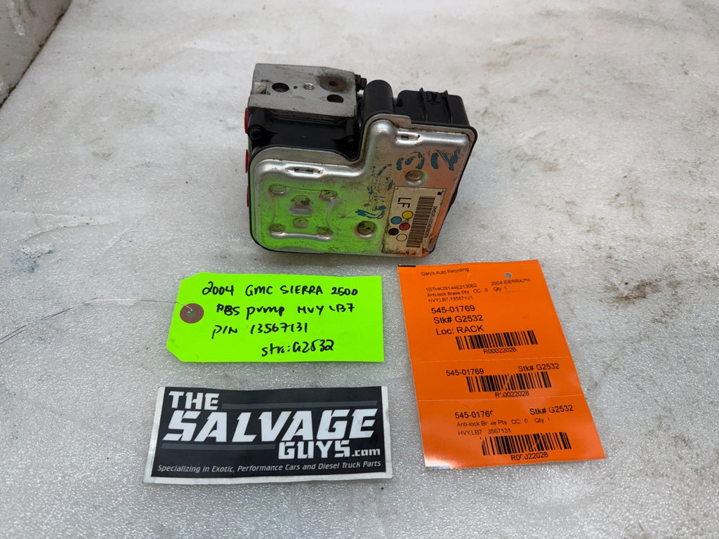 03-07 Chevrolet GMC SILVERADO 2500 6.6 ABS ANTI LOCK BRAKE PUMP MODULE 13567131