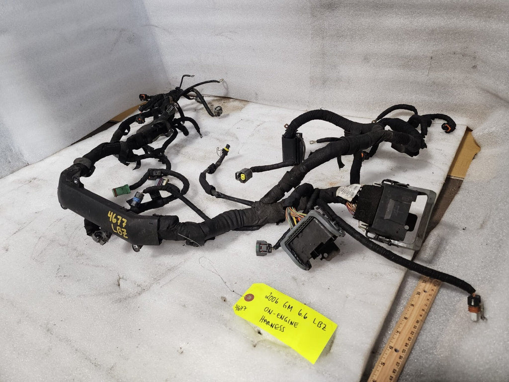 06 07 GMC CHEVROLET 2500HD DURAMAX 6.6 LBZ ENGINE MOTOR WIRING HARNESS LOOM
