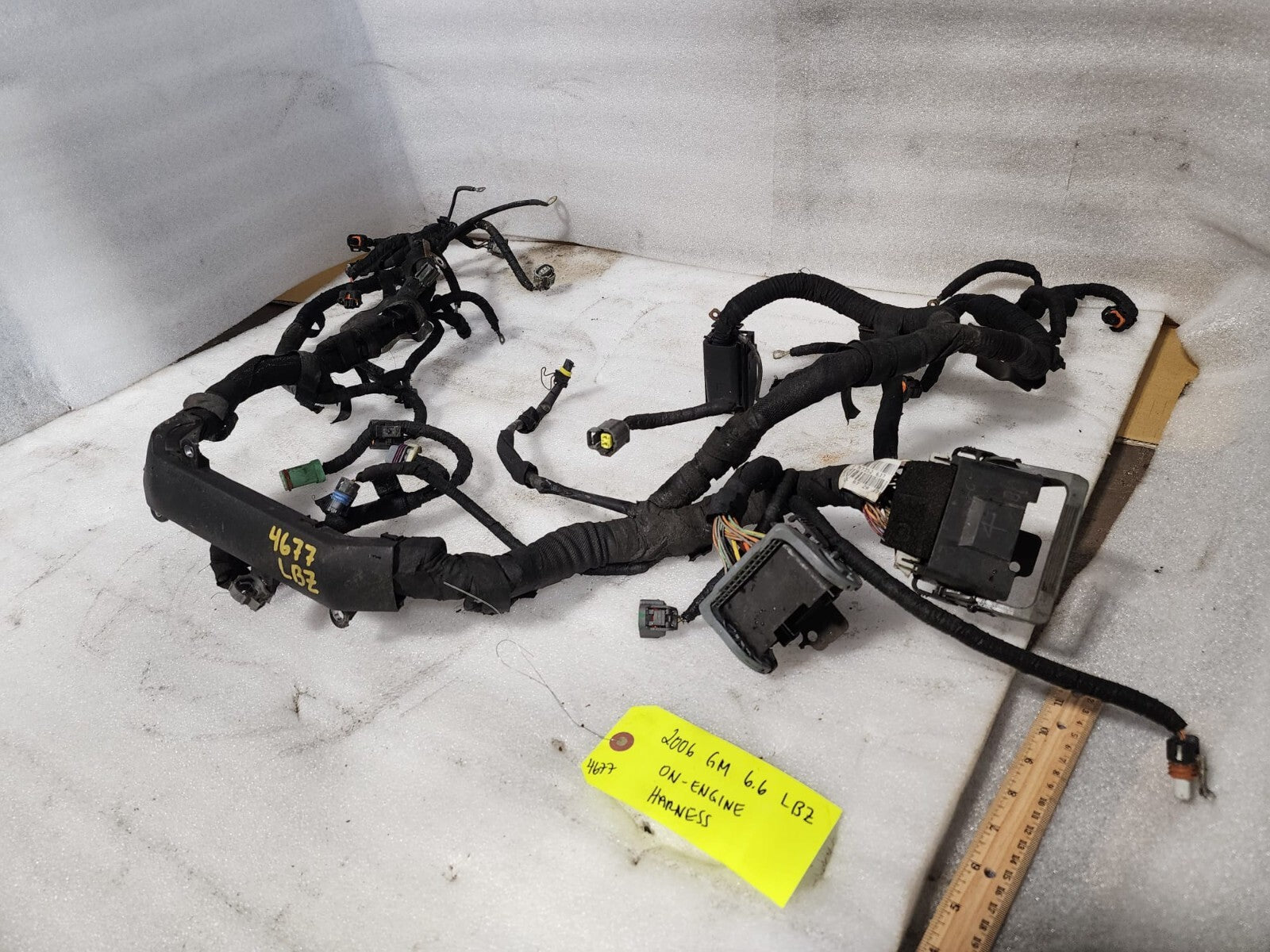 06 07 GMC CHEVROLET 2500HD DURAMAX 6.6 LBZ ENGINE MOTOR WIRING HARNESS LOOM