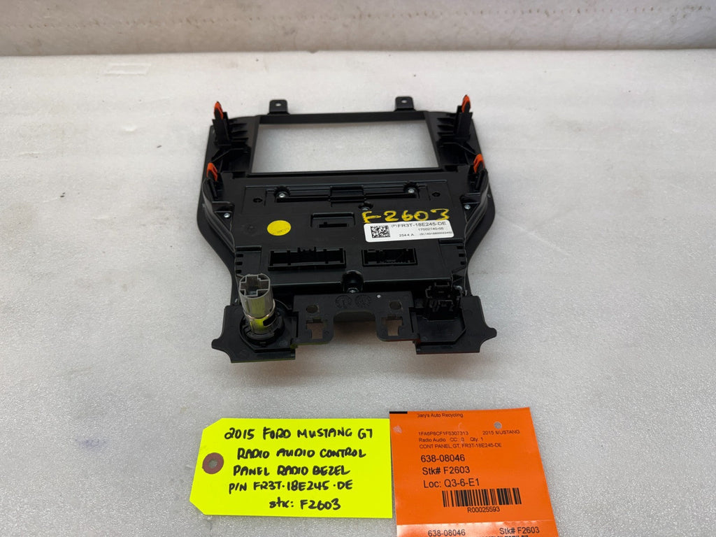15 FORD MUSTANG GT SYNC 3 8" RADIO STEREO NAVIGATION TRIM BEZEL HEATER CONTROL