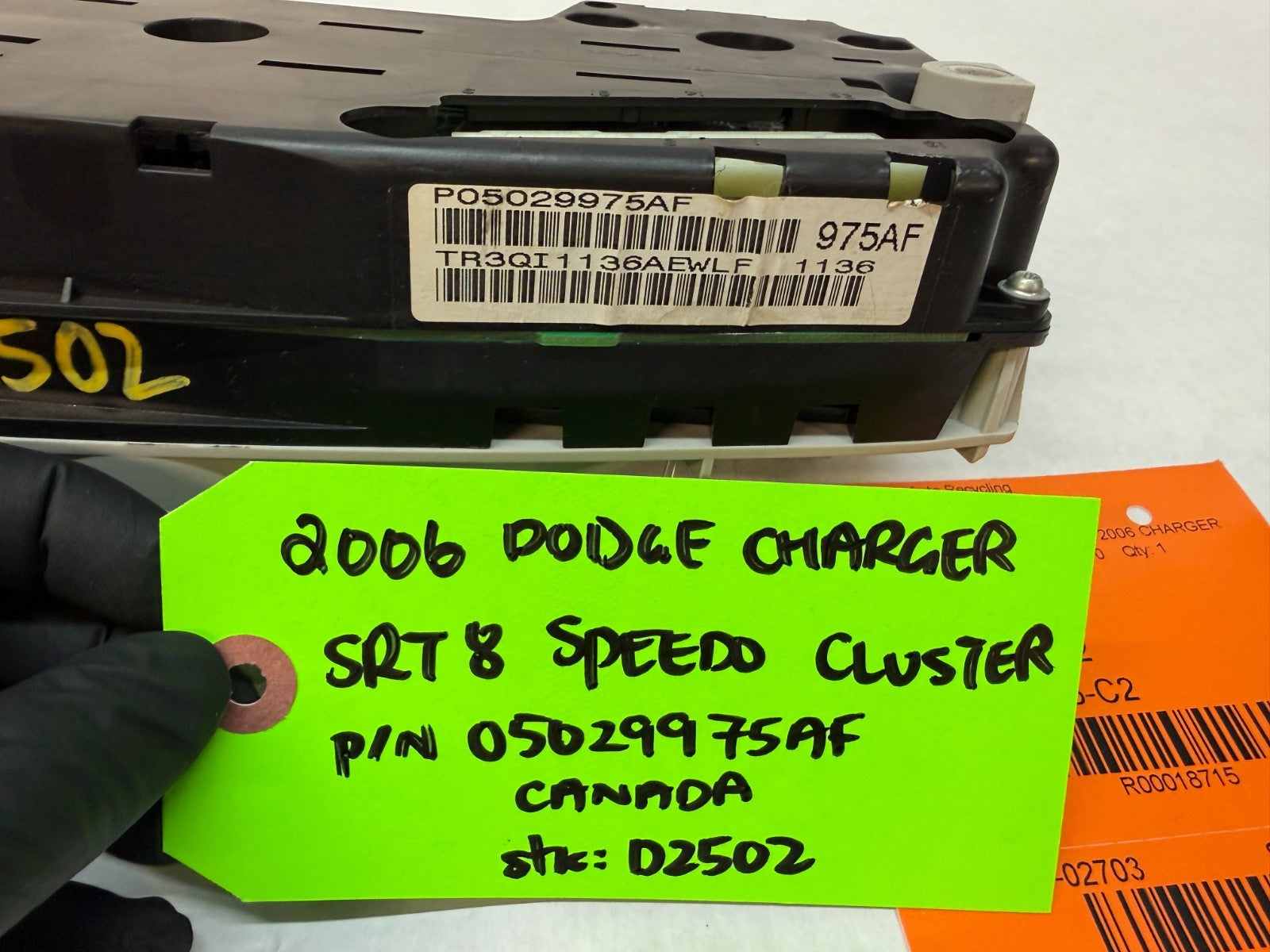 06 07 08 DODGE CHARGER SRT-8 SRT 6.1 OEM METRIC GAUGE CLUSTER P05029975AF