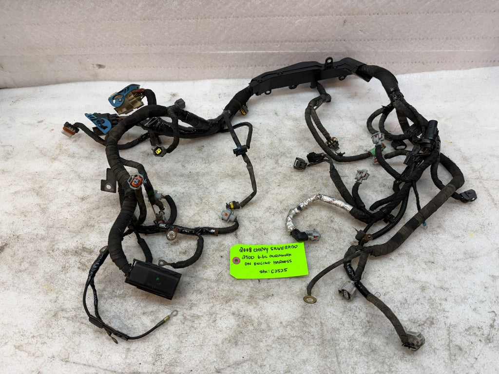 07-10 GMC CHEVROLET 2500HD DURAMAX 6.6 LMM ENGINE MOTOR WIRING HARNESS LOOM