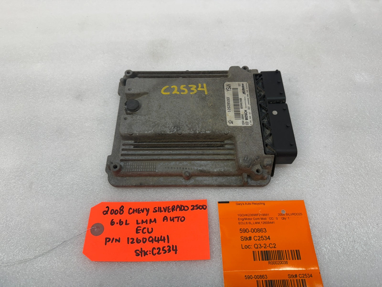 08 09 10 Chevrolet GMC 2500HD DURAMAX 6.6 LMM ECM ECU ENGINE COMPUTER 12609441