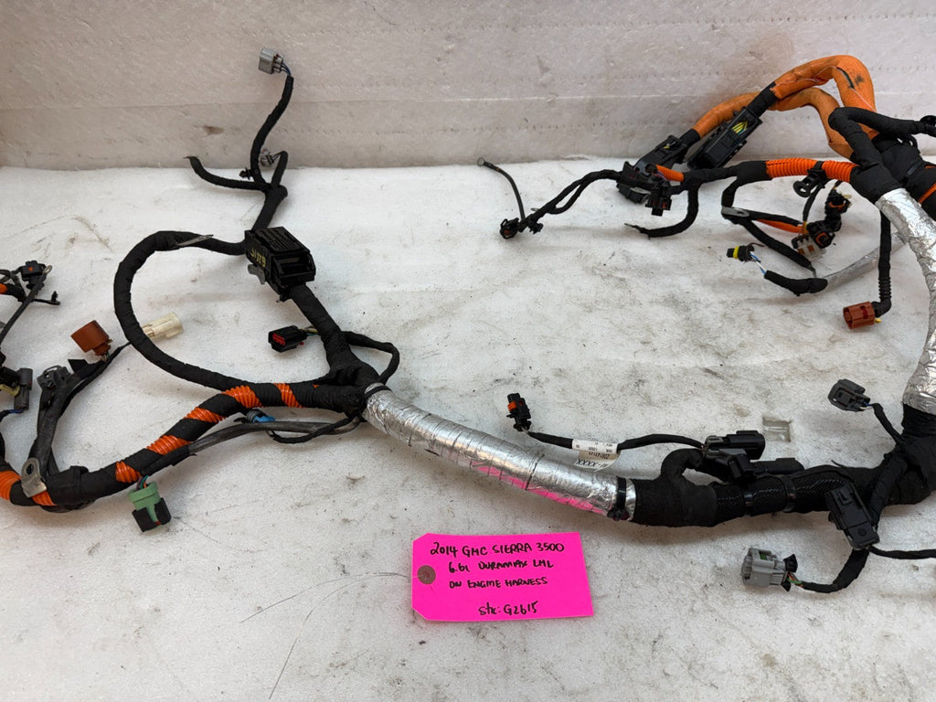14 GMC SIERRA CHEVROLET SILVERADO 3500HD DURAMAX 6.6 LML ENGINE WIRING HARNESS