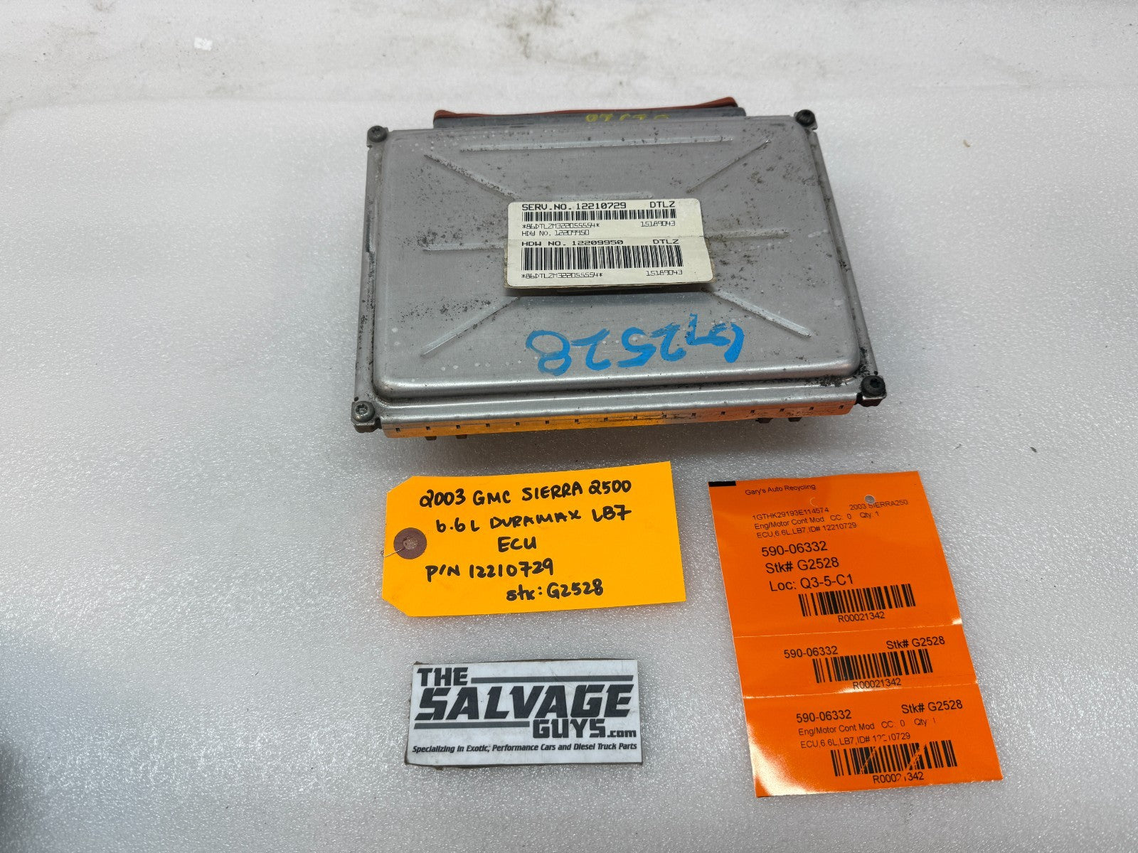 01-04 Chevrolet GMC 2500HD DURAMAX 6.6 LB7 ECM ECU ENGINE COMPUTER 12210729