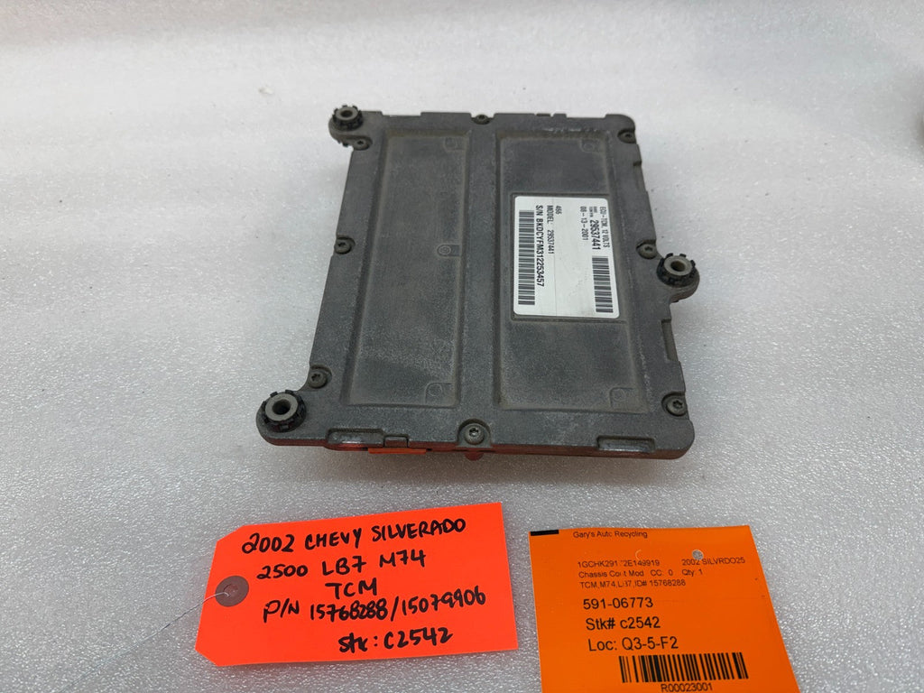 02 Chevrolet GMC SILVERADO 6.6 TCM TCU TRANSMISSION COMPUTER ALLISON 15768288