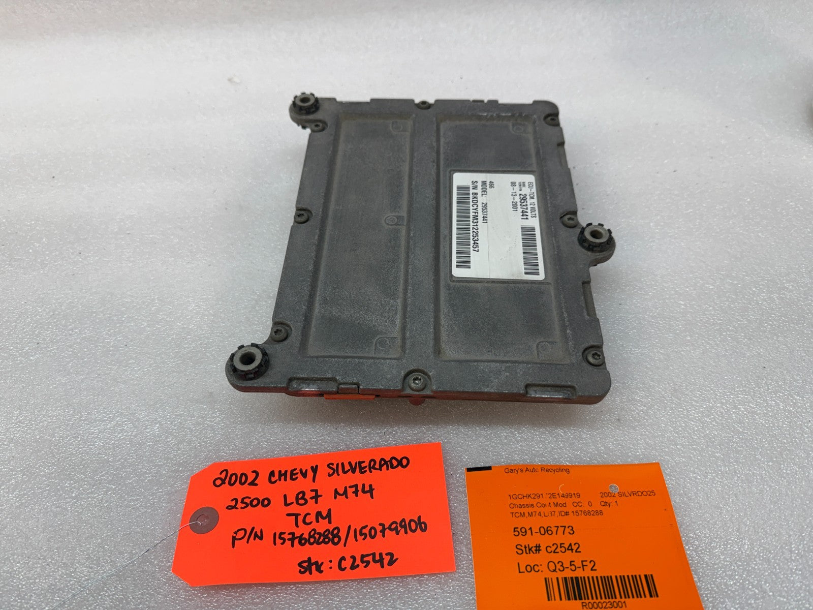 02 Chevrolet GMC SILVERADO 6.6 TCM TCU TRANSMISSION COMPUTER ALLISON 15768288