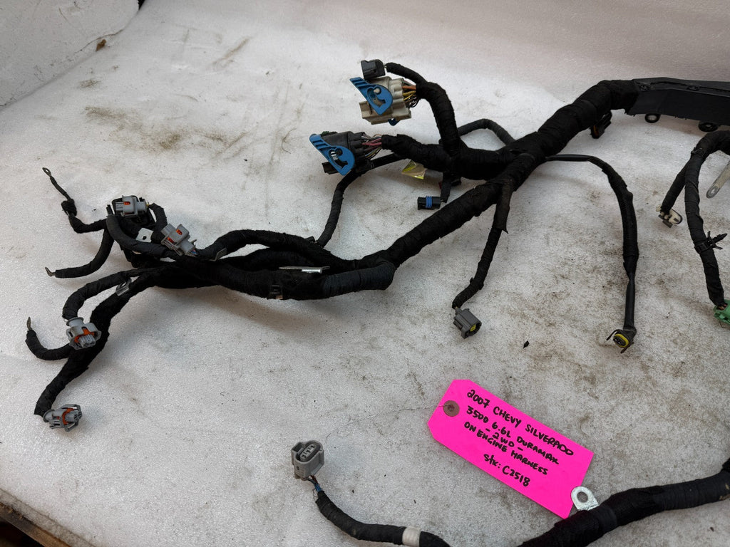 06 07 GMC CHEVROLET 2500HD DURAMAX 6.6 LBZ ENGINE MOTOR WIRING HARNESS LOOM