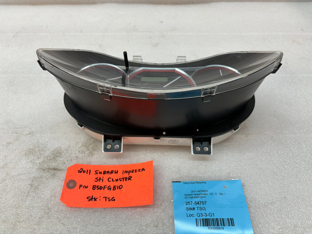 08-13 Subaru Impreza WRX GR8 STi INSTRUMENT GAUGE CLUSTER SPEEDOMETER 850FG810
