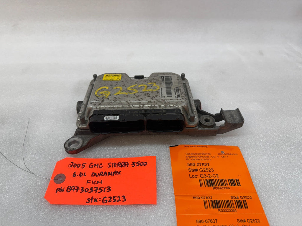 05 Chevrolet GMC LLY 6.6 DURAMAX FICM FUEL INJECTION CONTROL MODULE 8973037513