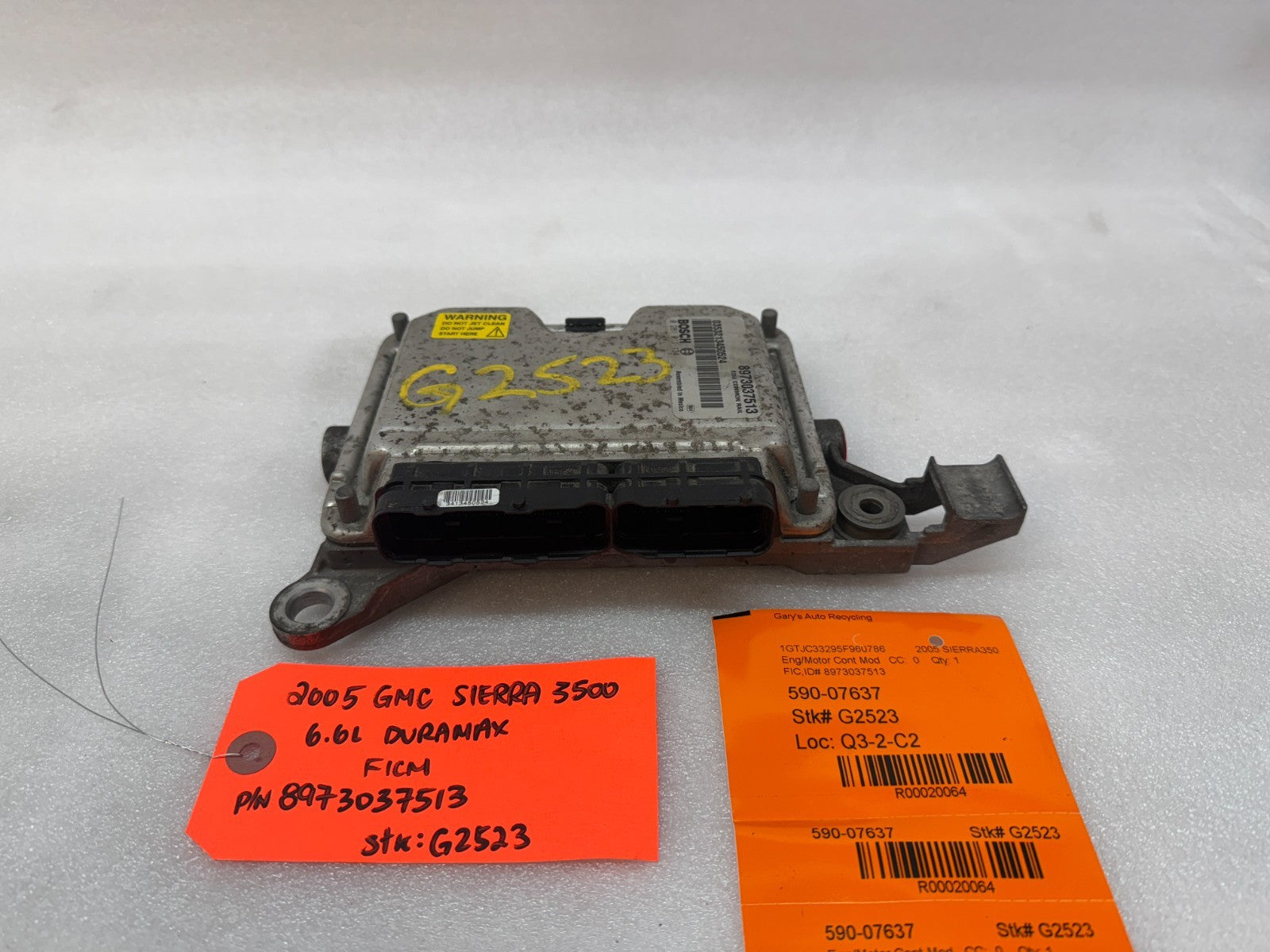 05 Chevrolet GMC LLY 6.6 DURAMAX FICM FUEL INJECTION CONTROL MODULE 8973037513