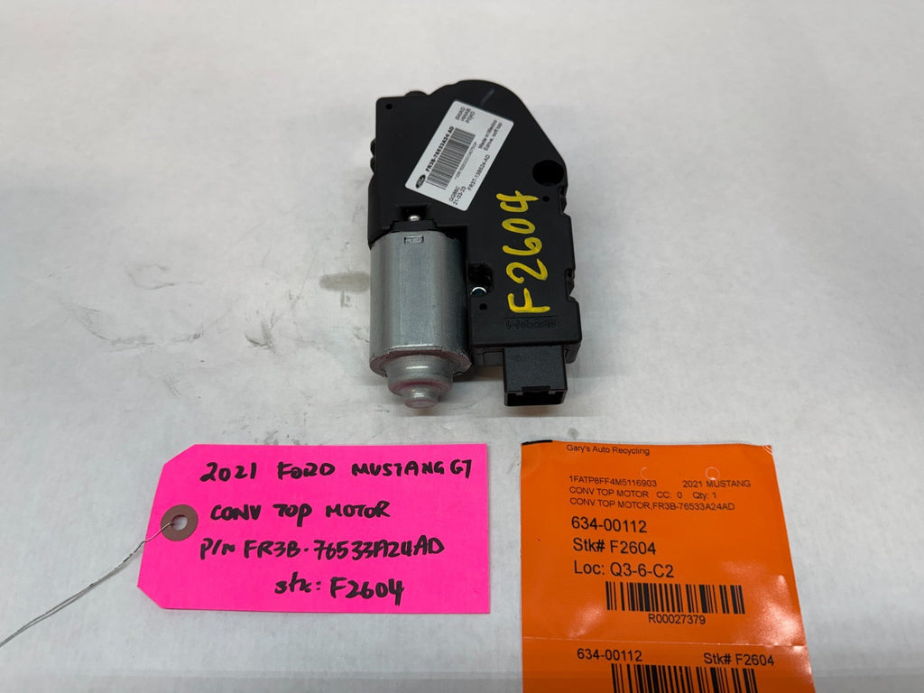 15-23 FORD MUSTANG 5.0 GT S550 LEFT RIGHT POWER ROOF TOP MOTOR FR3B-76533A24AD