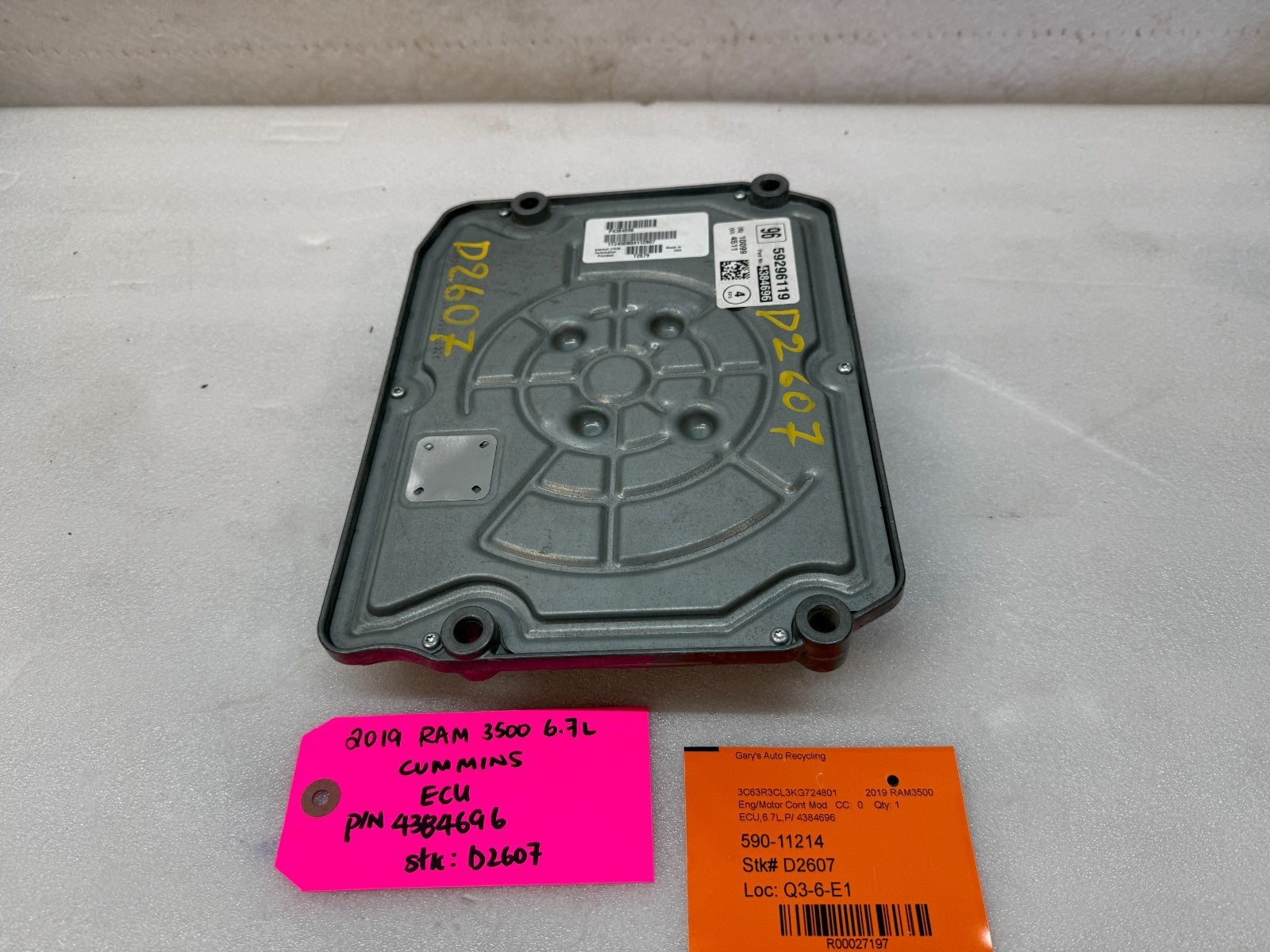 19 20 21 DODGE RAM 2500 3500 6.7 CUMMINS ENGINE COMPUTER ECU ECM 4384696