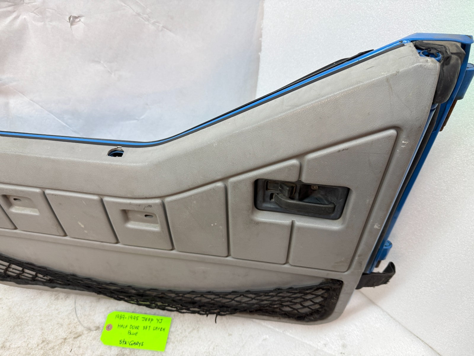 87-95 JEEP WRANGLER YJ OEM BLUE LEFT RIGHT HALF DOORS W DOOR PANELS
