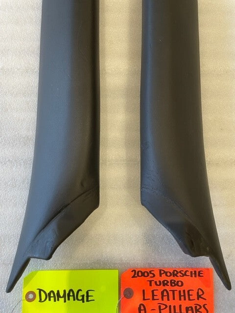 05 PORSCHE 996TT TURBO BLACK FULL LEATHER A PILLAR POST TRIM 99-05 30K!!