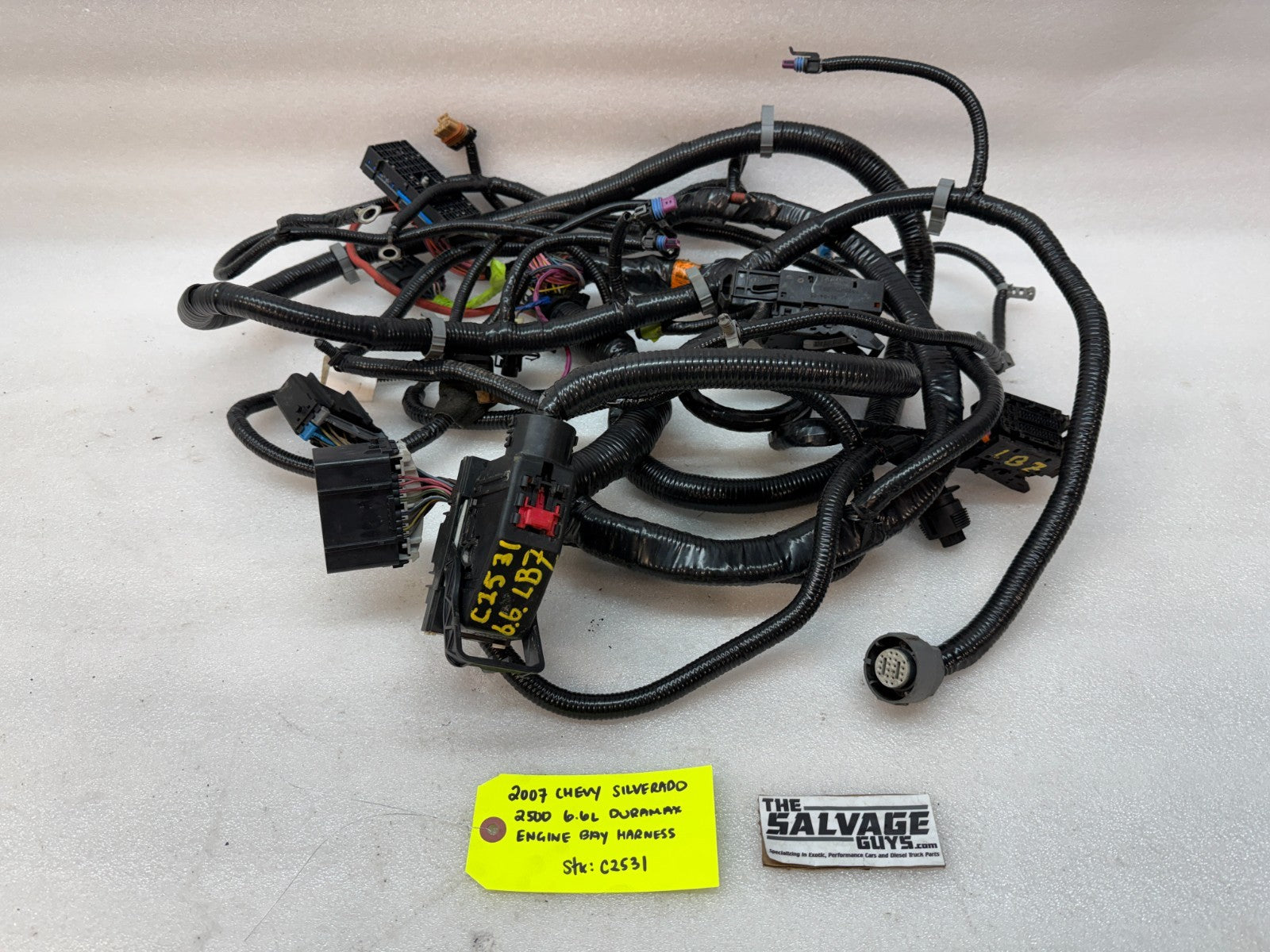 06 07 GMC CHEVROLET 2500HD DURAMAX 6.6 LBZ ENGINE BAY MOTOR WIRING HARNESS LOOM