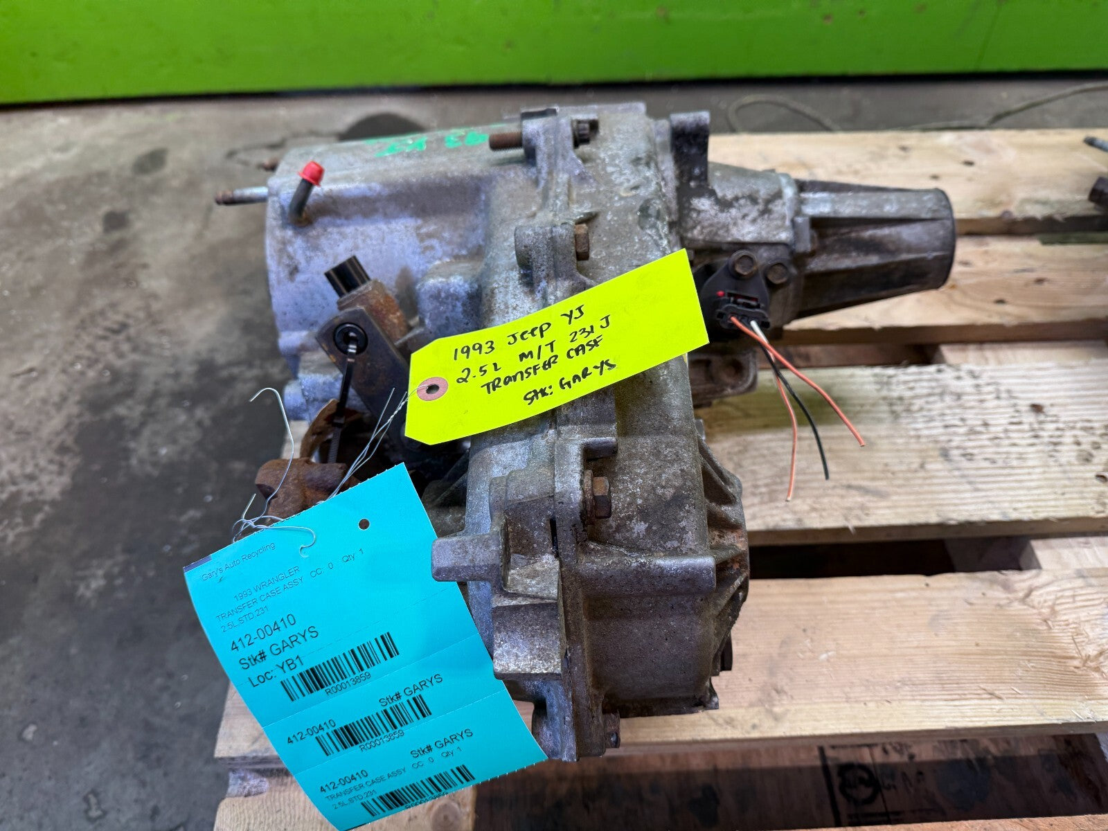 89-95 JEEP WRANGLER YJ 2.5 MANUAL NP231J 231J TRANSFER CASE TRANSFERCASE 21 SPLI