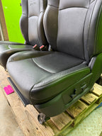 13-18 DODGE RAM 2500 3500 LARAMIE FRONT REAR HEATED VENTED BLACK LEATHER SEATS