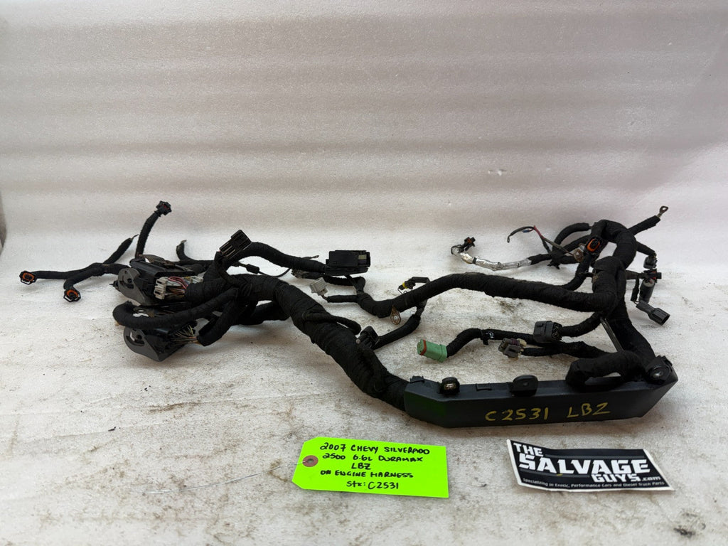 06 07 GMC CHEVROLET 2500HD DURAMAX 6.6 LBZ ENGINE MOTOR WIRING HARNESS LOOM