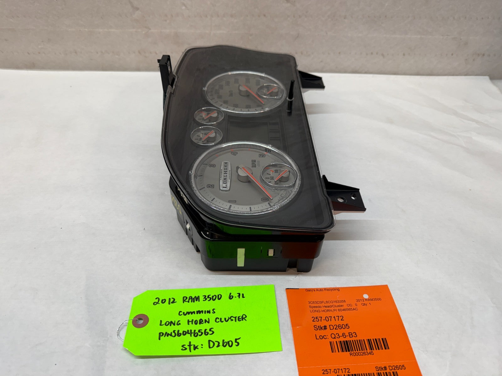 10 11 12 DODGE RAM 2500 3500 6.7 LONGHORN GAUGE CLUSTER SPEEDO P56046565AC