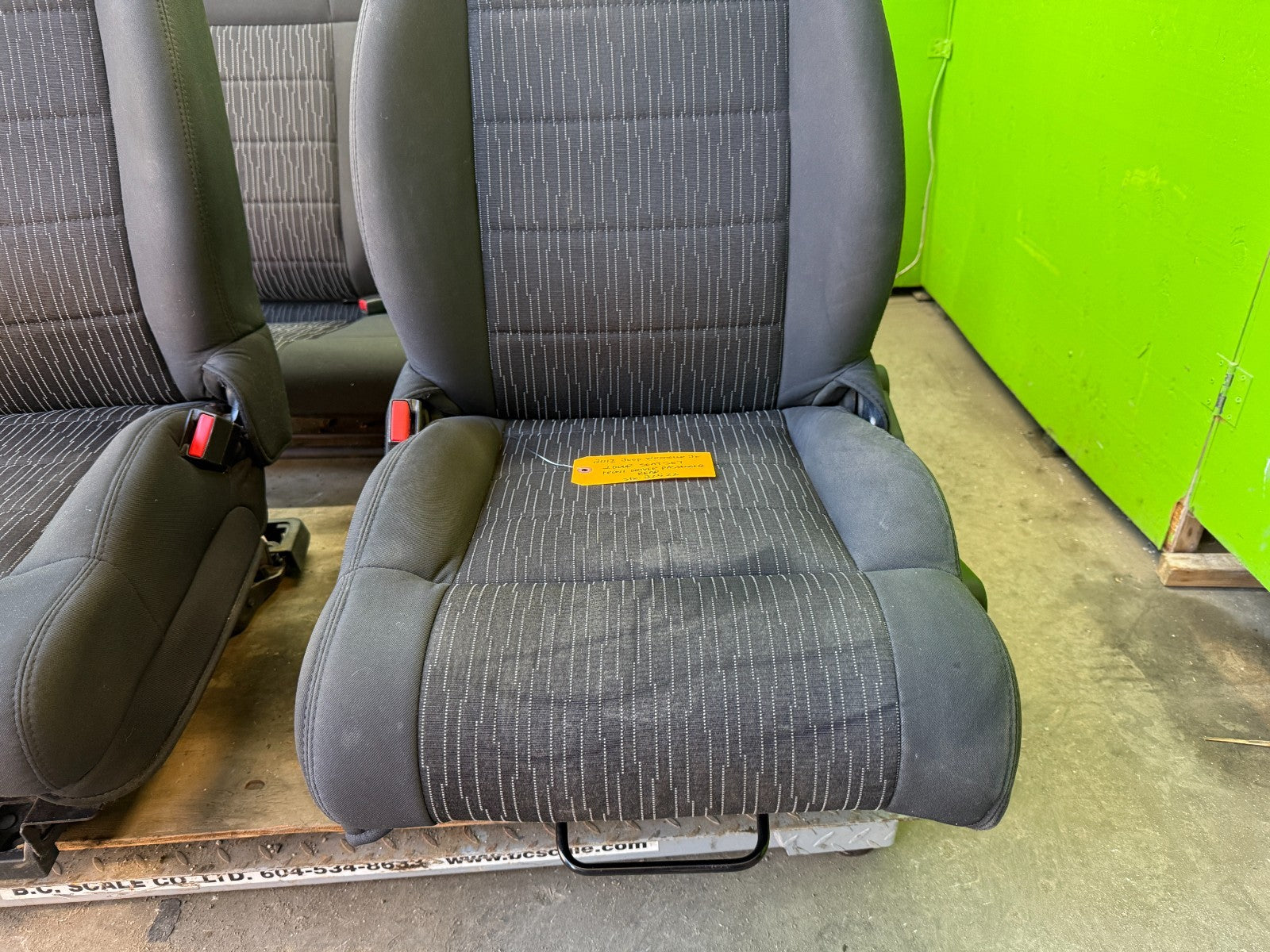 07-18 JEEP WRANGLER JK  2 DR OEM FRONT REAR COMPLETE SEATS SET DARK GREY GRAY