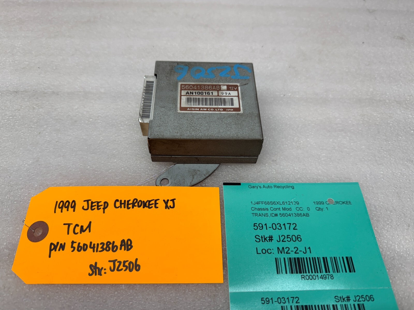 99 JEEP CHEROKEE XJ 4.0 AUTOMATIC TRANSMISSION COMPUTER TCM TCU 56041386AB