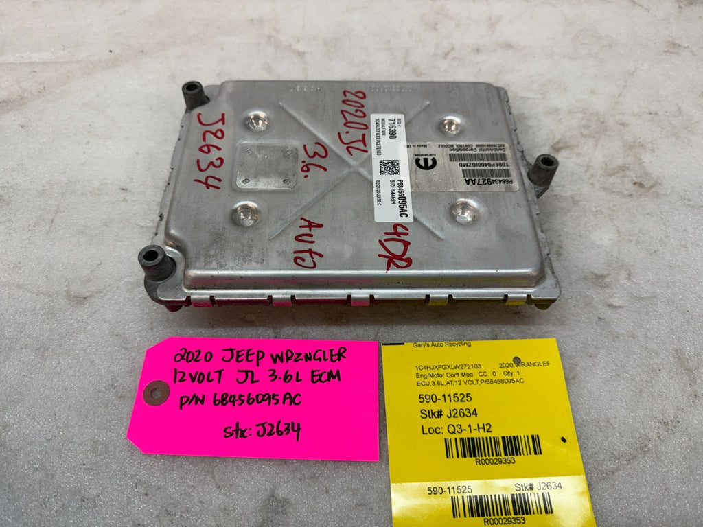 20 JEEP WRANGLER JL JT 3.6 ENGINE COMPUTER ECU ECM P68456095AC 18-23