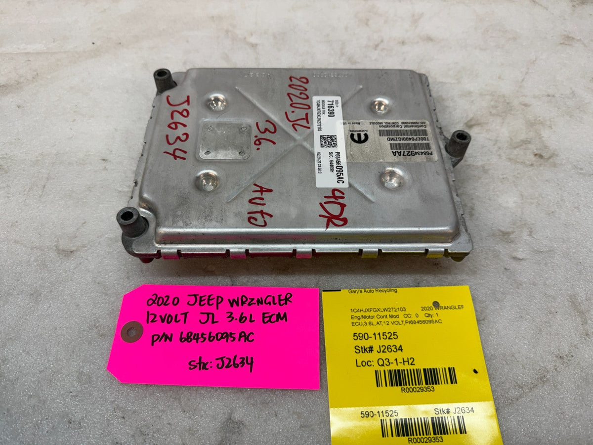 20 JEEP WRANGLER JL JT 3.6 ENGINE COMPUTER ECU ECM P68456095AC 18-23