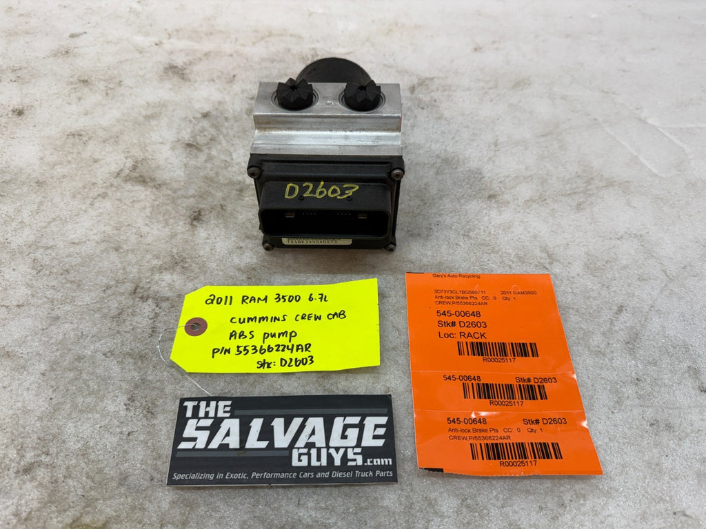 10 11 12 DODGE RAM 2500 3500 6.7 OEM ABS ANTI LOCK BRAKE PUMP MODULE 55366224AR