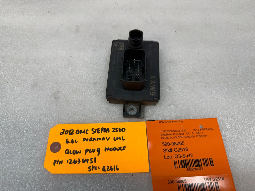 10-12 GMC SIERRA 3500 6.6L DURAMAX LGH LML GLOW PLUG CONTROL MODULE OEM 12636451